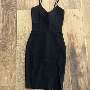 BLACK BANDAGE BODYCON dress
